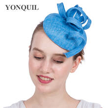 Imitação de chapéu fascinator sinamay para mulheres, tiara para mulheres, kentukie, derby, acessórios para cabelo, festa de casamento, eventos 2024 - compre barato
