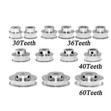 1pcs New GT2 Timing Pulley 30 36 40 60 Tooth Wheel Bore 5mm 8mm Aluminum Gear Teeth Width 6mm Parts For Reprap 3D Printers Part 2024 - купить недорого