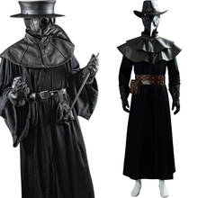 Disfraz de Doctor de la peste para hombre, capa larga Steampunk, máscara de pico de pájaro, Cosplay de Doctor de la peste, Disfraces de Halloween, vestido elegante 2024 - compra barato