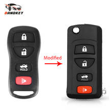 Dandkey 4 Buttons Modified Filp Folding Remote Key Shell For Nissan Infiniti Altima Maxima 350Z Armada Replacement Fob Key Case 2024 - buy cheap