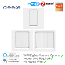 WiFi ZigBee Smart Push Button Switch No Neutral Required Smart Life Tuya APP Alexa Google Home Voice Control 2/3 Way EU UK 2024 - buy cheap