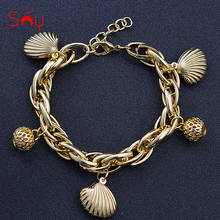 Sunny Jewelry-pulsera de cadena de eslabones para mujer, brazalete con abalorios, regalo de fiesta, boda 2024 - compra barato