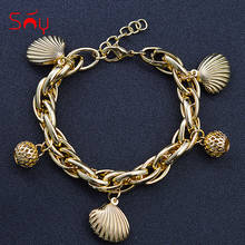 Sunny Jewelry Fashion Jewelry Charm Bracelets For Women Hand Chains Link Chain ball Bracelet For Wedding Party Gift Shell Trendy 2024 - buy cheap