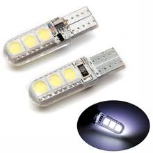 Lámpara Led de silicona para automóvil, 12V, T10, 5050, 6smd, lámpara ancha intermitente de explosión, luz de conducción, modo Dual 2024 - compra barato