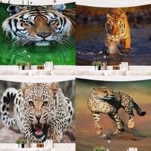 Animal series Jungle Tiger Tapestry Nordic INS Leopard Wall Hanging  Tapestry Wall Tapestry Cloth Background Home Decoration 2024 - buy cheap