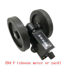 Medidor mecânico para roda, cabo de plástico com 5 dígitos para medição de comprimento em couro (escolher medidor ou quintal) 2024 - compre barato