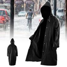 Chubasquero transparente a la moda para hombre y mujer, Poncho Impermeable para lluvia, Impermeable, con capucha, color negro 2024 - compra barato