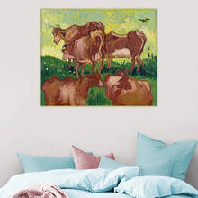 Citon Van Gogh《Cows (after Jorsaens)》Canvas Oil Painting Famous Artwork Poster Picture Wall Decor Home Living room Decoration 2024 - buy cheap