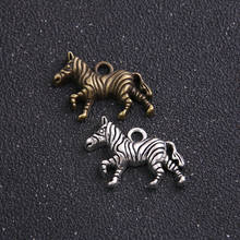 6pcs Charms zebra 20*29mm Zinc alloy pendant fit Vintage two color DIY for bracelet necklace 2024 - buy cheap