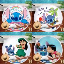 Disney Lilo Stitch Series Microfiber Beach Towel Hawaii Swimming Bath Towel Picnic Carpet Yoga Mat with Tassel for Adults Kids 2024 - buy cheap