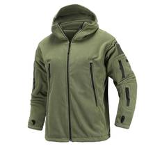 Военная тактическая куртка для мужчин, флисовая Флисовая теплая полярная верхняя одежда с капюшоном, пальто, армейская одежда 2024 - купить недорого