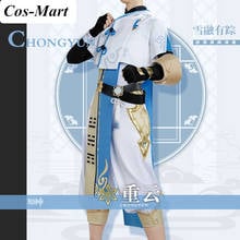 Cos-Mart Game Genshin Impact Chongyun Cosplay Costume Fashion Combat Uniforms Halloween Party Role Play Clothing Custom-Make 2024 - buy cheap