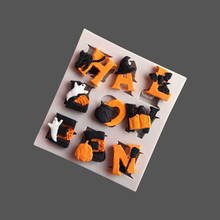 1pc Halloween Theme English Alphabet Ghost Witch Shape Silicone Mold Fondant Mold DIY Baking Tools 9-cavity 2024 - buy cheap