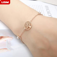 Hot Tree of Life Chain Link Bracelet  Rose Gold Colors Zirconia Bijoux Collier Elegant Women Jewelry Gifts Dropshipping 2024 - buy cheap