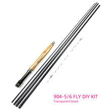 NooNRoo IM6 Carbon fly fishing rod #5/6 at 2.7m fly fishing rod 4 sections in the trout fish Bulk assembly kit 2024 - buy cheap