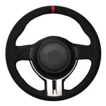 Funda de cuero genuino para volante de coche Toyota 86 Subaru BRZ, hecha a mano, color negro 2024 - compra barato