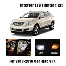 17 Uds blanco Canbus luz LED Interior de coche bombillas matrícula Kit de para Cadillac SRX 2010-2013, 2014, 2015, 2016, mapa de la bóveda de la lámpara 2024 - compra barato