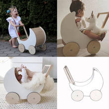 Baby Props Solid Wood Moon Cart Bed Baby Props Accessories Newborn Photography Props Studio Photo Creative Wood Crib Basket  2024 - buy cheap