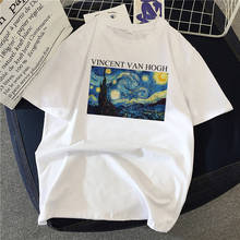 Summer hot selling Van Gogh T-Shirt Women Fashion street clothing Tshirt Aesthetic Female Clothes Casual Grunge T-shirt Top Tee 2024 - buy cheap