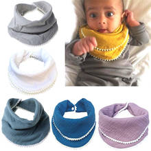 Cotton Baby Bibs Lace Tassel Newborn Saliva Feeding Towel Double Layer Triangle Scarf Bandana Bib Boys Girls Absorbent Cloth 2024 - buy cheap