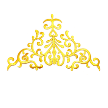 Iron On Appliques Gold Embroidered Patches For Dress Diy Garment Accessories 28cm*17cm 2024 - buy cheap