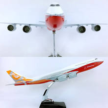 45cm airplane model toys B747-800 aircraft model 1/150 scale diecast plastic alloy plane with base F display collective 2024 - buy cheap