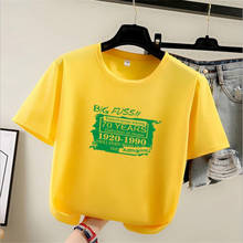 Летняя футболка в студенческом стиле, женские повседневные футболки из полиэстера с коротким рукавом и круглым вырезом, хипстерские повседневные топы для девочек, женские летние футболки 2024 - купить недорого