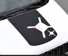 Para Jeep Renegade 2016 2017 2018 Color de fibra de carbono para capó de coche película estrella pegatina protectora de coche accesorios de estilismo 2024 - compra barato