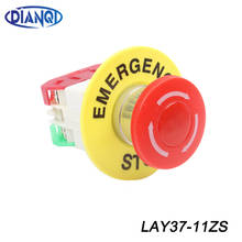Plastic 1NO 1NC Emergency Stop Push Button Switch Latching Self Lock DPST Mushroom Cap AC 600V 10A Switch Button 2024 - buy cheap
