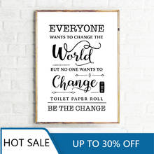 Funny Bathroom Sign Prints Wall Art Canvas Painting Posters Bathroom Quote Black White Wall Picture Bathroom Toilet Room Decor 2024 - buy cheap