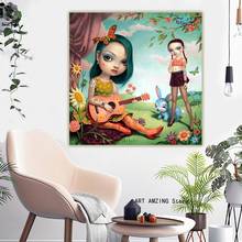 Mark Ryden-pintura al óleo sobre lienzo de Just The Girls, cartel de rompecabezas, imagen de decoración de pared, decoración de pared interior para el hogar y la sala de estar 2024 - compra barato