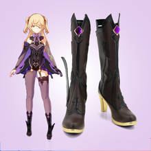 Game Genshin Impact Fischl Cosplay Shoes Short Fancy Boots Halloween Carnival Party COS Genshin Impact Cosplay Fischl For Women 2024 - buy cheap