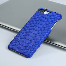 Genuine Leather Python skin phone case for iphone X XS MAX 6 7 8 plus 11 Pro max 12 Pro max 12mini Luxury protective case fundas 2024 - купить недорого