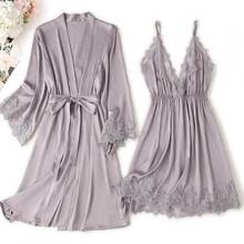 Lace Trim Sexy Wedding Lady Robe Suit Loose Satin Bride Bridesmaid Kimono Bathrobe Gown Mini Sleepwear Rayon Intimate Lingerie 2024 - buy cheap