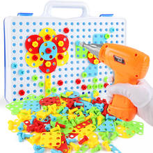 Conjunto de blocos de rosquear para crianças, brinquedo educacional, desmontagem, design de broca elétrica, brinquedos criativos para meninos 2024 - compre barato