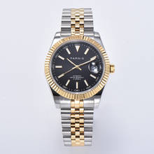 men luxury watch,mens automatic wrist watches PARNIS man self wind mechanical wristwatch waterproof clock steel strap relogio 2024 - buy cheap