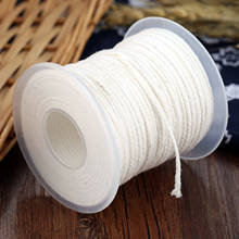1 Spool of Unwaxed Cotton Square Braid Candle Wicks Candle Wax Core 61m X 2mm for Candle Making Craft DIY Candle Wicks Supplies 2024 - купить недорого