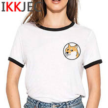 Camiseta Harajuku de Shiba Inu para mujer, remera de dibujos animados, polera Kawaii estampada informal, camisetas de estética para mujer 2024 - compra barato