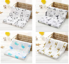 110*120CM Muslin 100% Cotton Baby Blanket Baby Swaddles Blankets Newborn Bath Gauze Infant Wrap Sleepsack Stroller Cover Mat 2024 - buy cheap