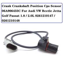 Sensor de posição do eixo de manivela 06a906433, sensor cps de posição 06a 906 trava para audi vw beetle jetta golf passat 1.8/2.0l 0261210147 / 0261210148 2024 - compre barato