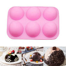 Pink Half Sphere Silicone Soap Mold Bakeware Cake Decorating Tool Pudding Jelly Chocolate Fondant Mould Ball Shape Biscuit 2024 - buy cheap
