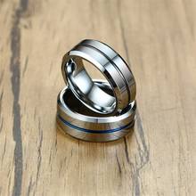Мужские свадебные кольца, модные ювелирные изделия, обручальное кольцо из вольфрамовой стали, кольца, Прямая поставка 2024 - купить недорого