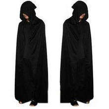 Halloween Witch Costume Cloak Hooded Cape Adult  Unisex Robe Witch Cloak Black Cape 2024 - buy cheap