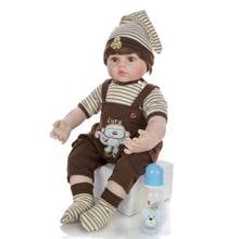 60 cm Lifelike Reborn Dolls Soft Silicone Vinyl Baby reborn boy Toy For Kid Birthday Gift play House Boneca 2024 - buy cheap