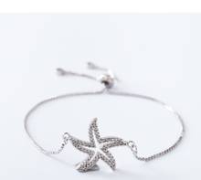 Pulsera de macramé ajustable con Circonia cúbica para mujer, cadena de oro y plata, micro pavé, cuerda de cz, estrella de mar, ugj4 2024 - compra barato