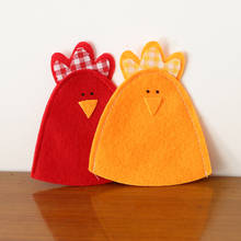 2 unidades de fundas para huevos de gallina de Pascua, bolsa con diseño de pollito bonito, regalo para niños, decoración del hogar 2024 - compra barato