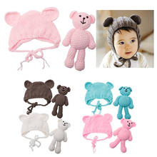 1Set Newborn Baby Bear Hat Photography Props Crochet Beanie Photography Accessories 2024 - buy cheap