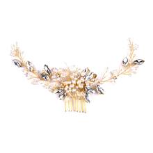 Bride Comb Hair Headwear Pearl Headdress Wedding Handmade Jewelry Elegant Luxury 2024 - buy cheap