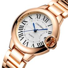 Relógio de pulso feminino luxuoso de quartzo, dourado 2024 - compre barato
