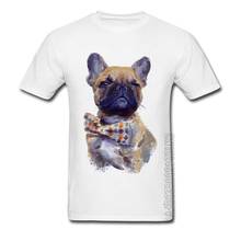 Camisetas con estampado de Bulldog Francés para hombre, camisetas de manga corta personalizadas, divertidas 2024 - compra barato
